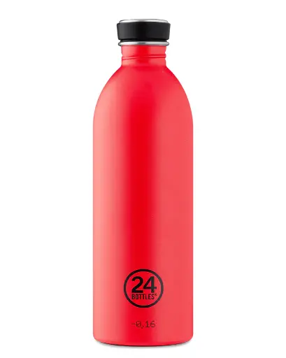 [663] 24 Bottles - Urban Bottle 1 lt Hot Red