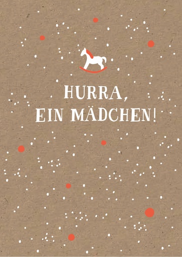 [df017] Nobis Design - Postkarte - Designfräulein - Hurra, ein Mädchen