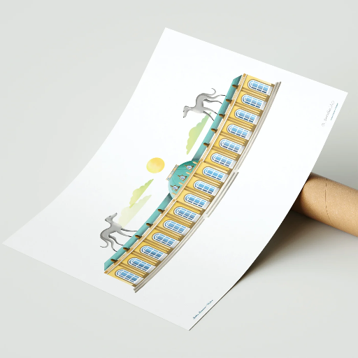[CB-A3-SANS] Luckycatstudio - Kunstdruck A3 - Sanssouci, Potsdam