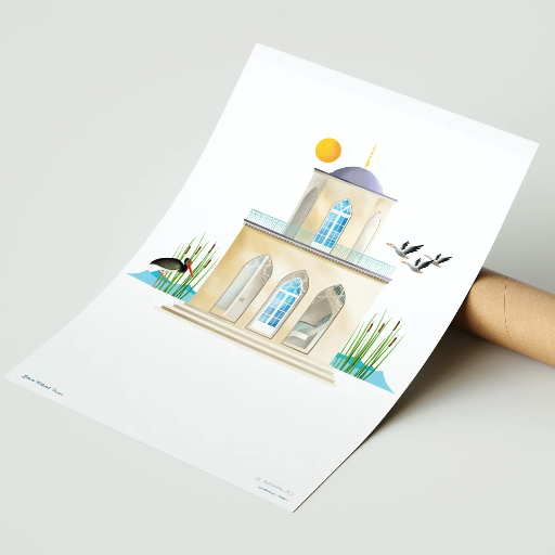 [CB-A3-GB] Luckycatstudio - Kunstdruck A3 - Gotische Bibliothek, Potsdam