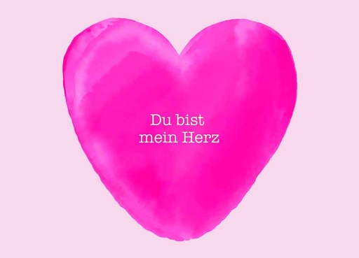 [mi122] Nobis Design - Postkarte - m-illu - mein Herz neonpink 
