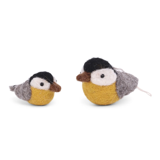 [13534] Gry & Sif (Filz) - Bird - Yellow - Set of 2