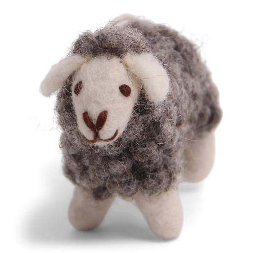 [15613] Gry & Sif (Filz) - Mini Sheep - Grey 