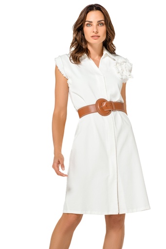 Caroline Biss - Kleid Straight fitting stretch dress white