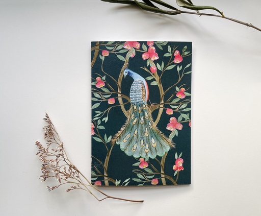 [Ek-klk-pf] Elena Klein - Klappkarte mit Umschlag - Pfauengarten