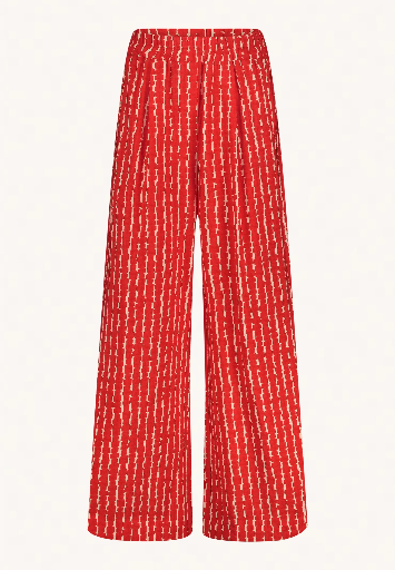 By Bar - Benji Red Groove Pant - 301 red groove print