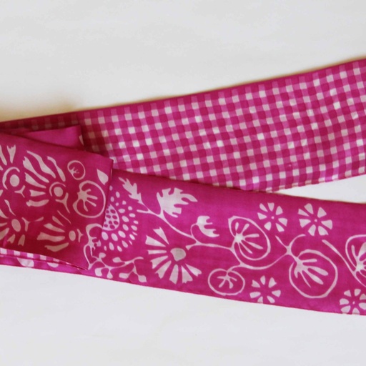 [3760312767028] Les Belles Vagabondes - Seidenschal Bandeau Lollipop Fuchsia 