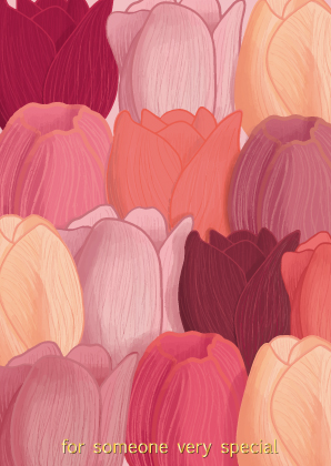 [TS117] Nobis Design - Postkarte - Toni Starck - Tulips for someone special