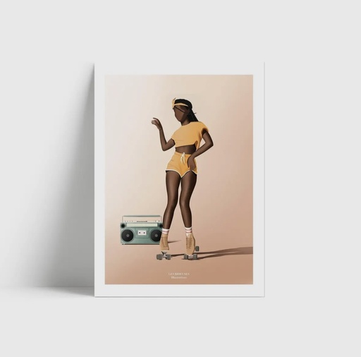 Les Rideuses - Kunstdruck A4 - Roller dance