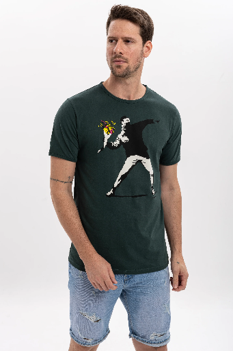 S-Ponder - T-Shirt Banksy Flower - men cut
