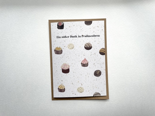 [EK-KK-PPZG] Elena Klein - Klappkarte mit Umschlag - Pralinenparadies - Pralinenparadies zum Geburtstag