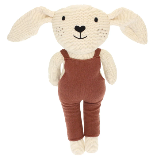 [21K046] Meander - Hase Kuscheltier gestrickt 100% Baumwolle 30x8x38cm 