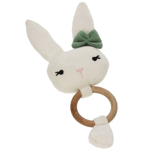 [21K052] Meander - Hase Rassel gestrickt - 100% Baumwolle 10x4x25,6cm