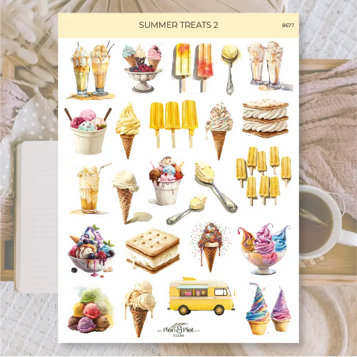 [8677WM] Plan & Plot Studio - Aufkleberset Summer Treats 2