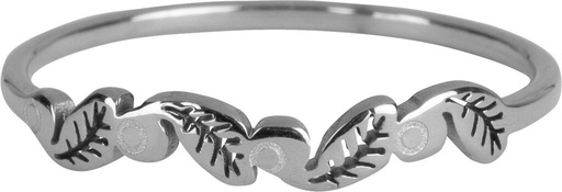 Charmins Ring - R916 - Vintage ring leaves steel