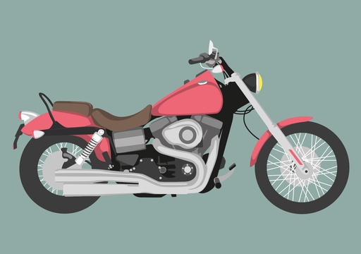 [lu191] Nobis Design - Postkarte - Luminous - Motorbike