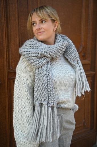 [24HLZLIPARIKUELL146] Scapa - Scarf LIPARI - Light Grey