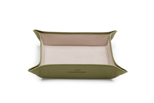 [17916] Taschen-Entleerer klein | oliv | beige | gold | genarbt