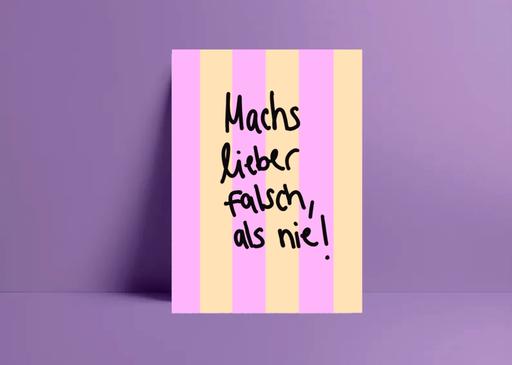 Hej Ibiza - Postkarte - Mach's lieber falsch als nie
