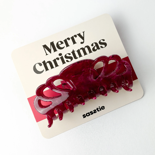 [Z-A-01] Sasstie - Haarspange - Christmas Soul Rouge