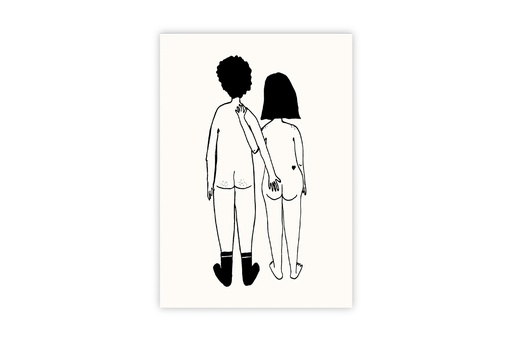 [HB-PAPOS-A4-NACB] Helen B - Kunstdruck Poster *naked couple back* A4