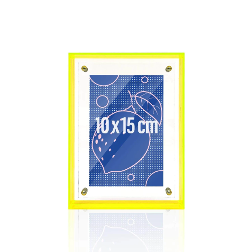 [bra-003] Mea Living - Neon Bilderrahmen Acryl 10x15 cm gelb