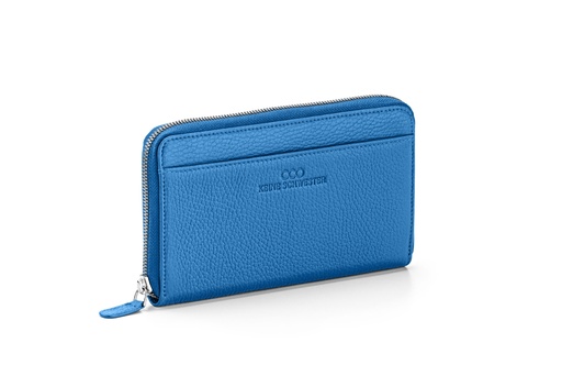 [4495] OKKA soft | azurblau | silber | genarbt
