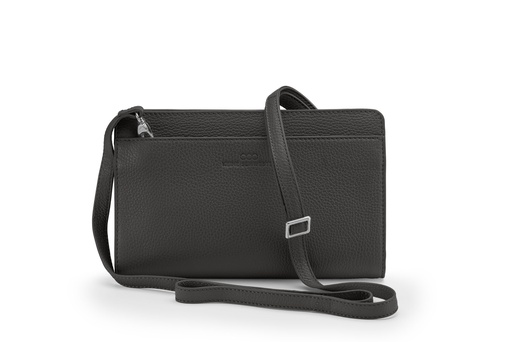 [1401] tragbar XL neu | schwarz | silber | genarbt