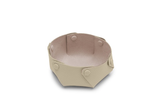 [1003] Taschen-Entleerer rund | sand | beige | gold | genarbt