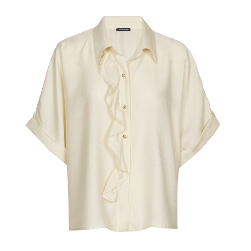 Caroline Biss - LOOSE-FITTING BLOUSE WITH FLOUNCE EFFECT cream
