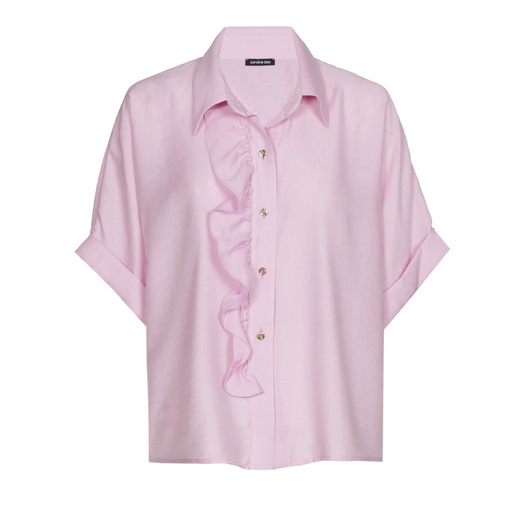 Caroline Biss - LOOSE-FITTING BLOUSE WITH FLOUNCE EFFECT lilac