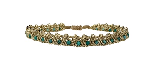 [BLVEGA02SS25] LeJu - BLVEGA02SS25 - BRACELET, GLASS BEADS, METALLIC THREADS