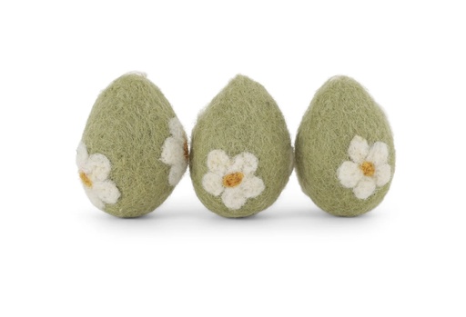 [16115-GRY] Gry & Sif - Eggs Mint Flowers - Set of 3