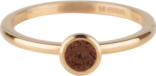 Charmins Ring - R1044 - Stylish Ring Bright Gold Brown