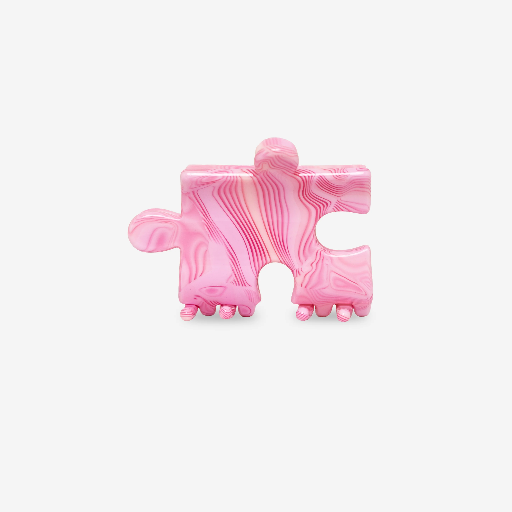 [Z-J-01] Sasstie - Haarspange - Puzzle Pinky Ink