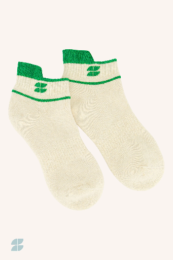 [25128401-421] By Bar - Short Logo Socks - 421 spring green