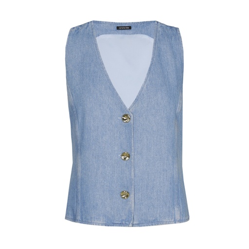 Caroline Biss - SOFT DENIM COLBERT-STYLE TOP