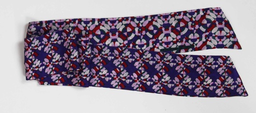 [3760312768476] Les Belles Vagabondes - Seidenschal Bandeau Fragment Prune Purple