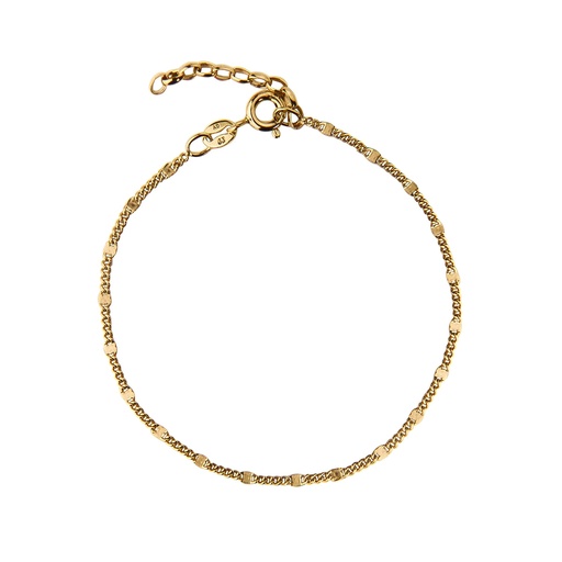 [4555-16-gold] Jeberg Jewellery - Harper bracelet 16cm + ext 3cm goldplated