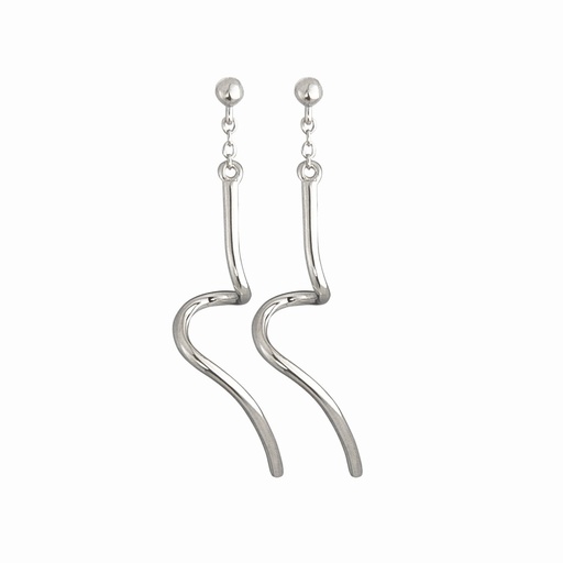 [50912] Jeberg Jewellery - Twirl petite earring silver rhodium opt
