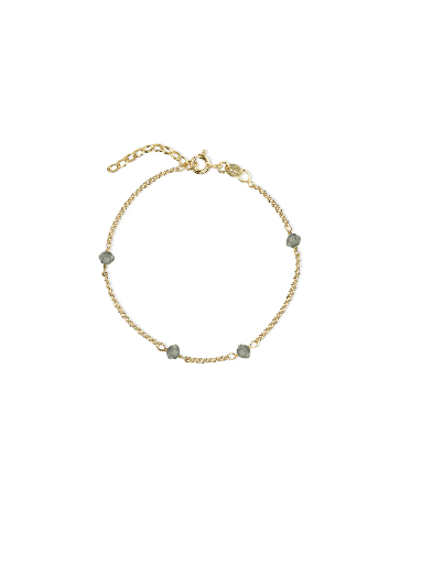 [7186-g] Jeberg Jewellery - Love Eye bracelet gold labadorit