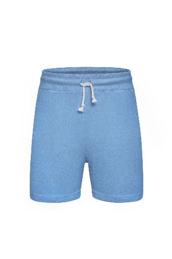MDMD - Frottee Shorts Long - blaugrau