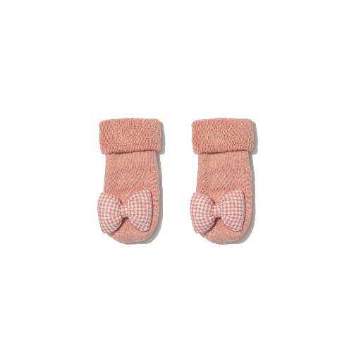 [1058-001] MDMD - Magic Shoes pink bow (0-1 Jahre) Babysocken