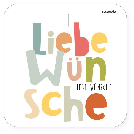 Passerelle - Mini Karte - Voller Liebe Wünsche
