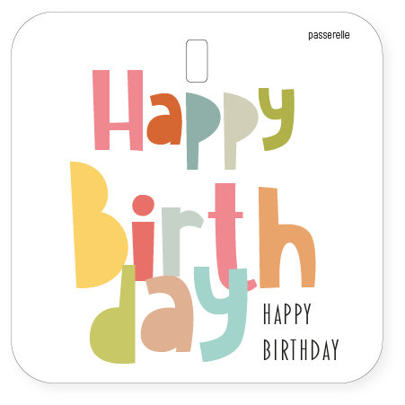 Passerelle - Mini Karte - Voller Happy Birthday