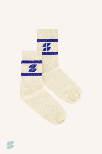 [25128403-608] By Bar - Logo Sparkle Socks - 608 kingsblue