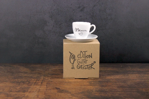 [E255] Edition gute Geister - Espressotase mit Untertasse - Ommm