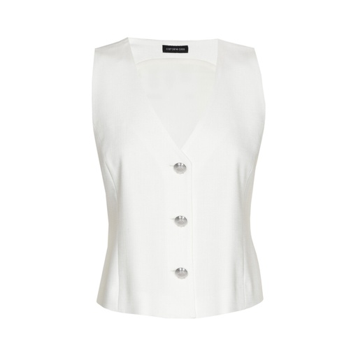 Caroline Biss - JACKET - BLEND OF VISCOSE - SOLID - SLEEVELESS - OFF WHITE