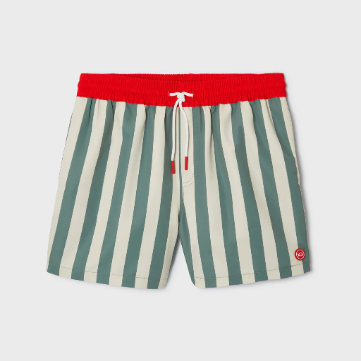 Billybelt - Badehose grün / beige gestreift