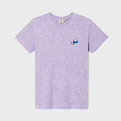 Billybelt - T-Shirt Bio-Baumwolle Vintage bedruckt - violett